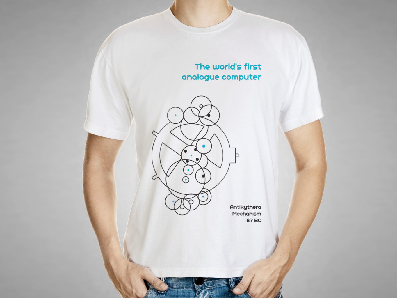 antikythyra design concept on a t-shirt