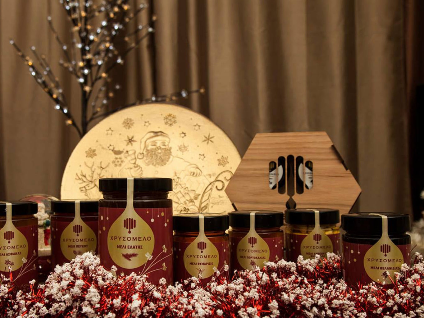 Chrisomelo honey packaging for christmas