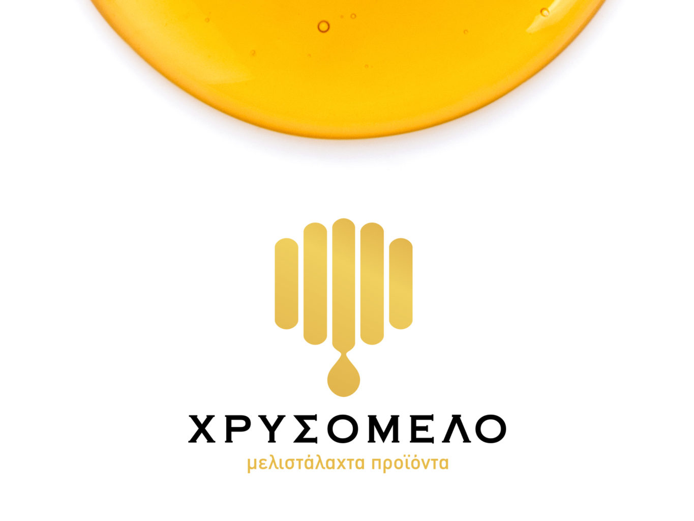 Chrisomelo honey logo design
