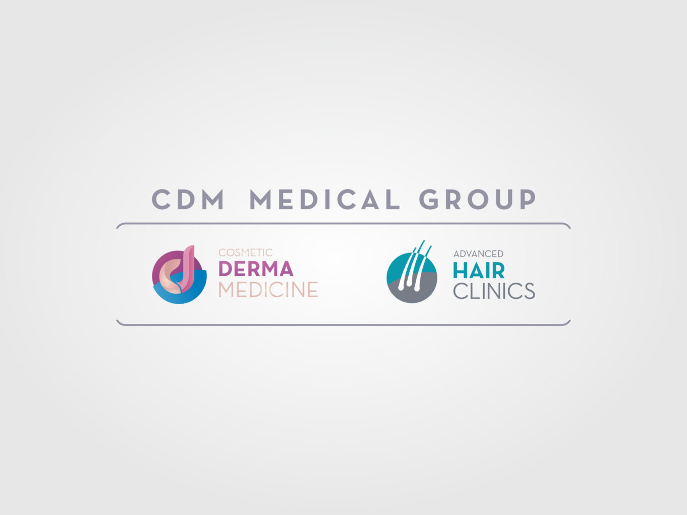 advanced derma medicine and advanced hair clinics logos for cdm medical group by fiftyeggz