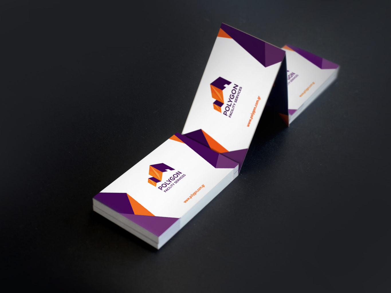 polygon facility services business cards